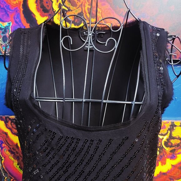 White House Black Market ~ Sz S ~ Sequin Sleeveless Blouse ~ Excellent Condition - Picture 5 of 10